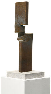 Skulptur "vertikale Entwicklung (Rost)" (2022) (Unikat), Stahl von Thomas Röthel