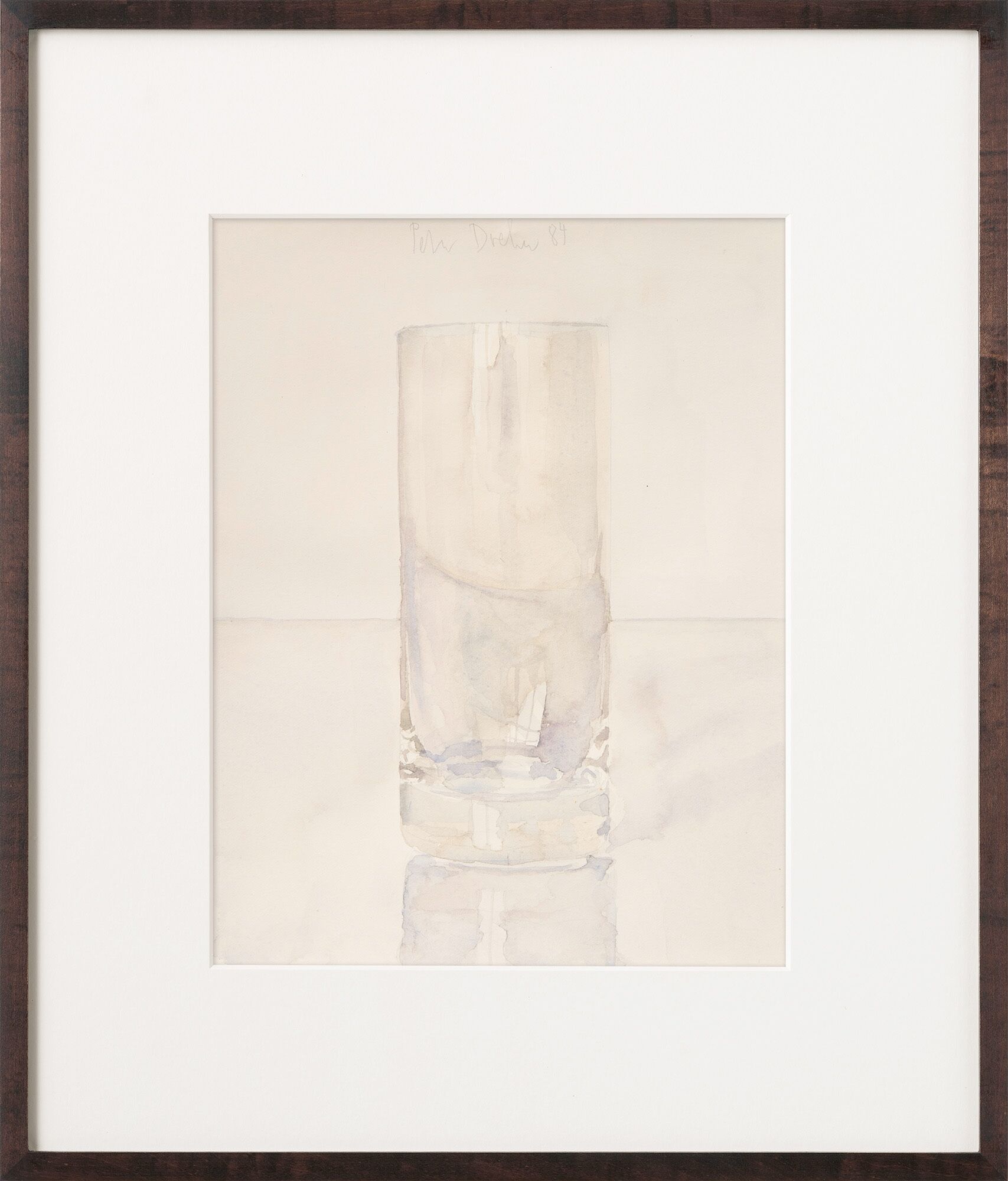 Picture "Glass of the Day" (1984) (Unique piece) by Peter Dreher