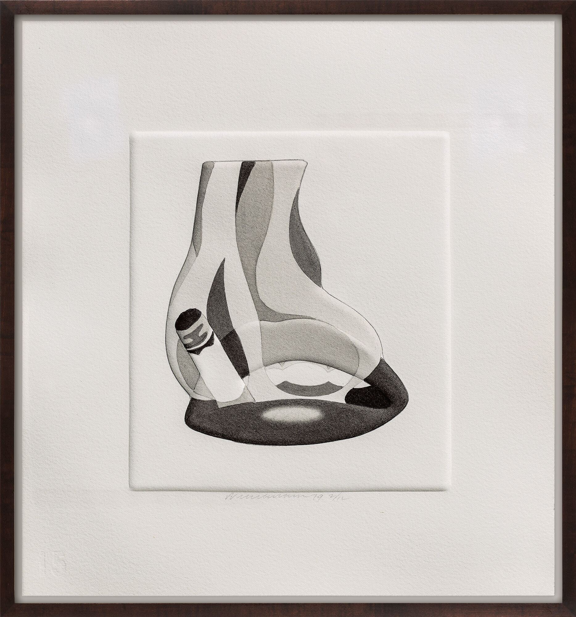 Picture "Embossed Smoker (Black and White)" (1979) (Serial unique piece) by Tom Wesselmann