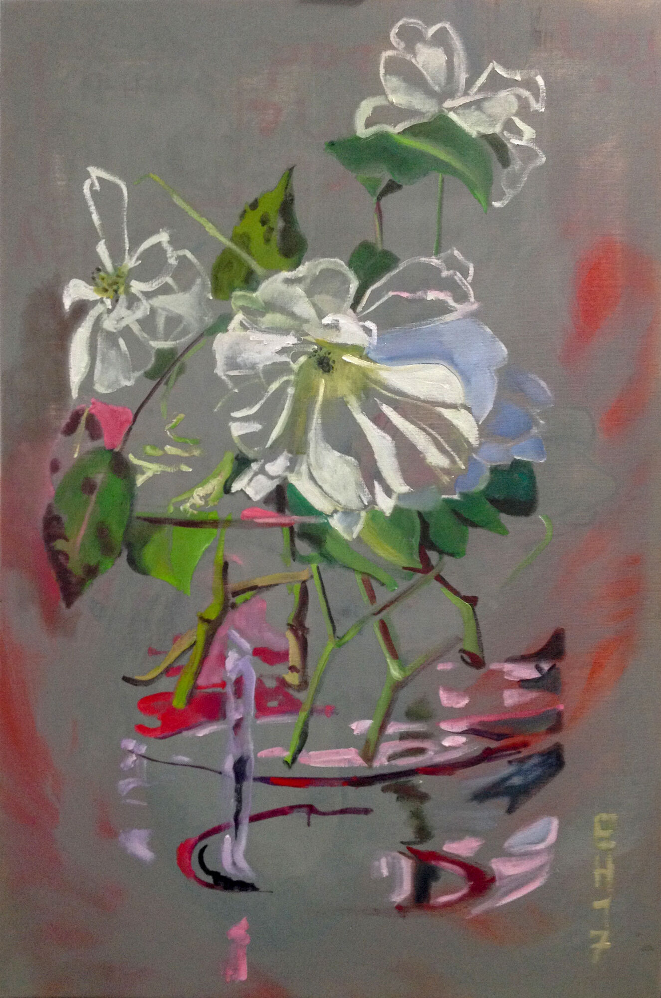 Picture "Novemberrose II" (2017) (Unique piece) by Evelyn Höfs