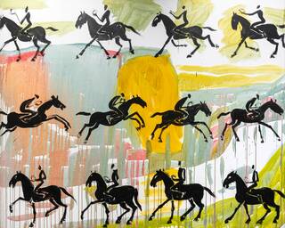 Picture "Meissner Riders" (2002) (Unique piece) by Helge Leiberg