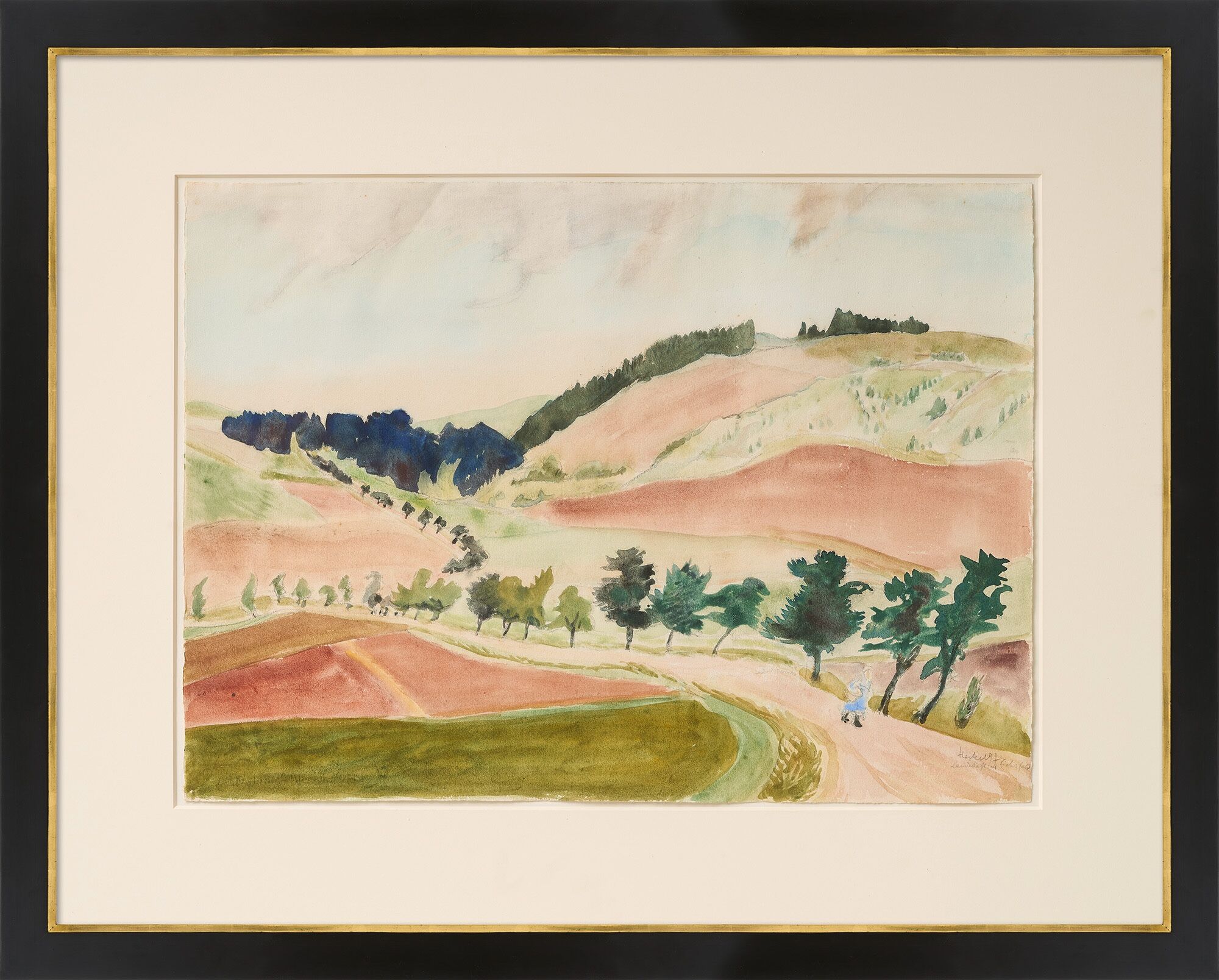 Picture "Landscape in Eichsfeld" (1937) (Unique piece) by Erich Heckel