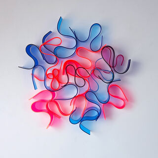 Object "Neon Red / Blue II Squiggle" (2024) (Unique piece)