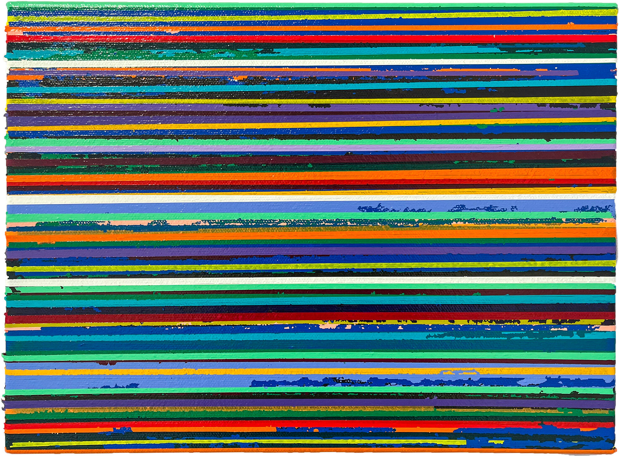 Picture "Broken Line Thin blue rubyred" (2023) (Unique piece) by Ruri Matsumoto