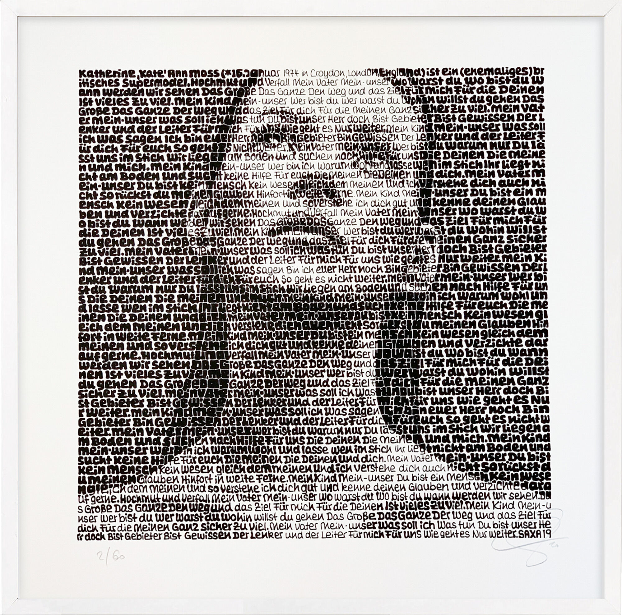 Picture "Kate Moss" (2020) by SAXA