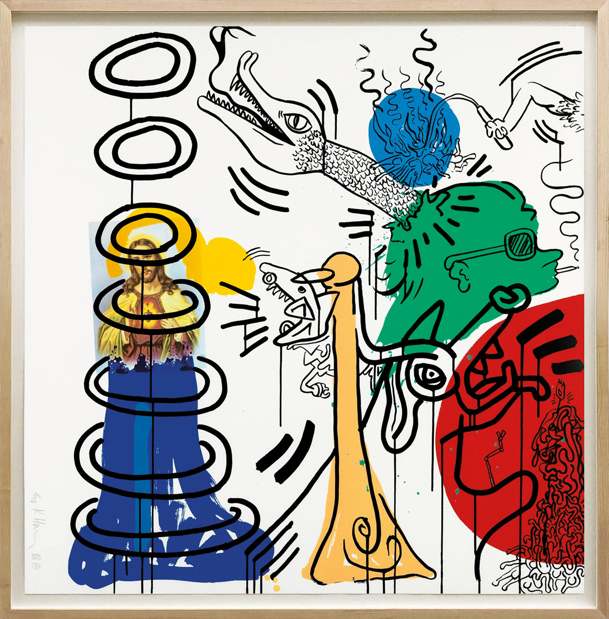 Picture "Apocalypse #5" (1988) by Keith Haring