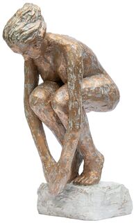 Skulptur "Springerin II" (2024), Bronze von Dagmar Vogt
