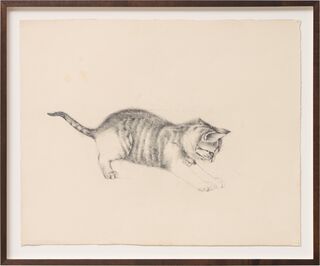 Bild "Springende Katze" (Unikat)