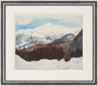 Picture "Mountains in Winter" (1948) (Unique piece)
