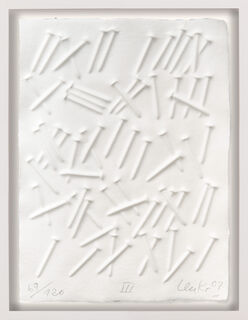 Picture "Script of Nails III" (2007) by Günther Uecker