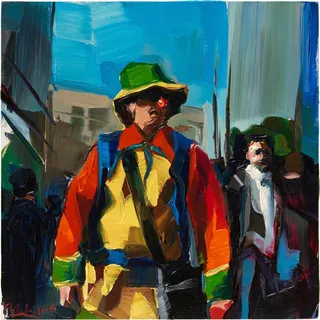Bild "Der Clown vom Alexanderplatz" (Unikat)