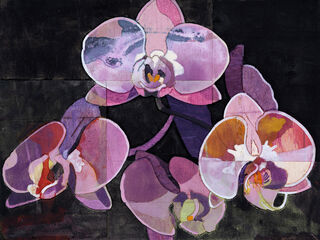 Objet mural "Orchidées" (2025) (Pièce unique) de Detlef Waschkau