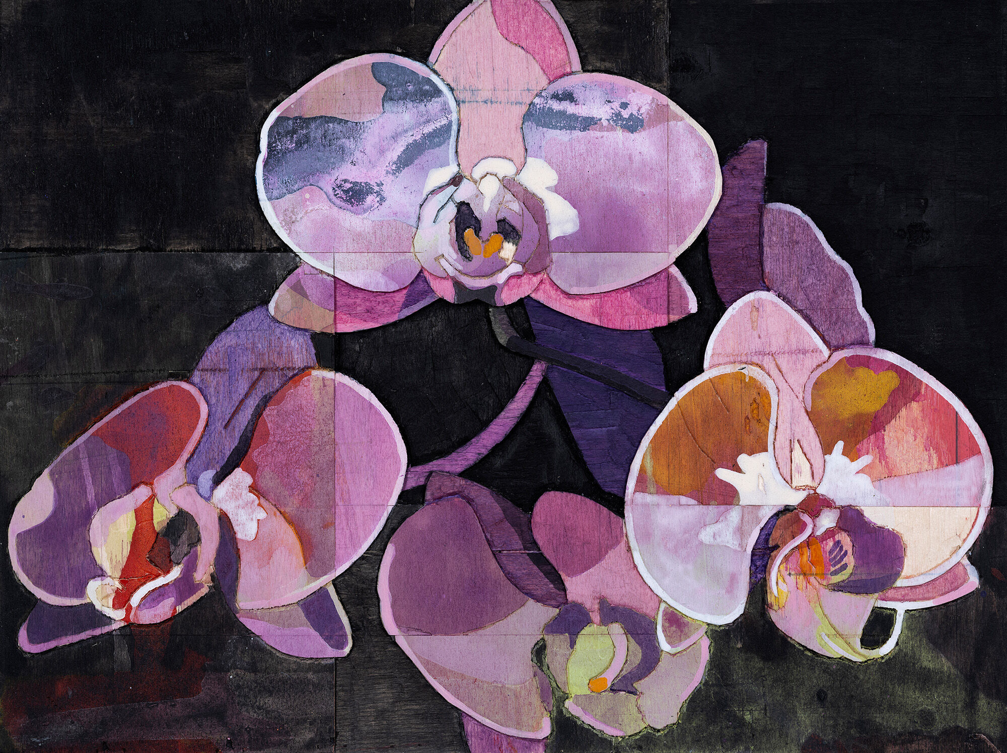 Objet mural "Orchidées" (2025) (Pièce unique) de Detlef Waschkau