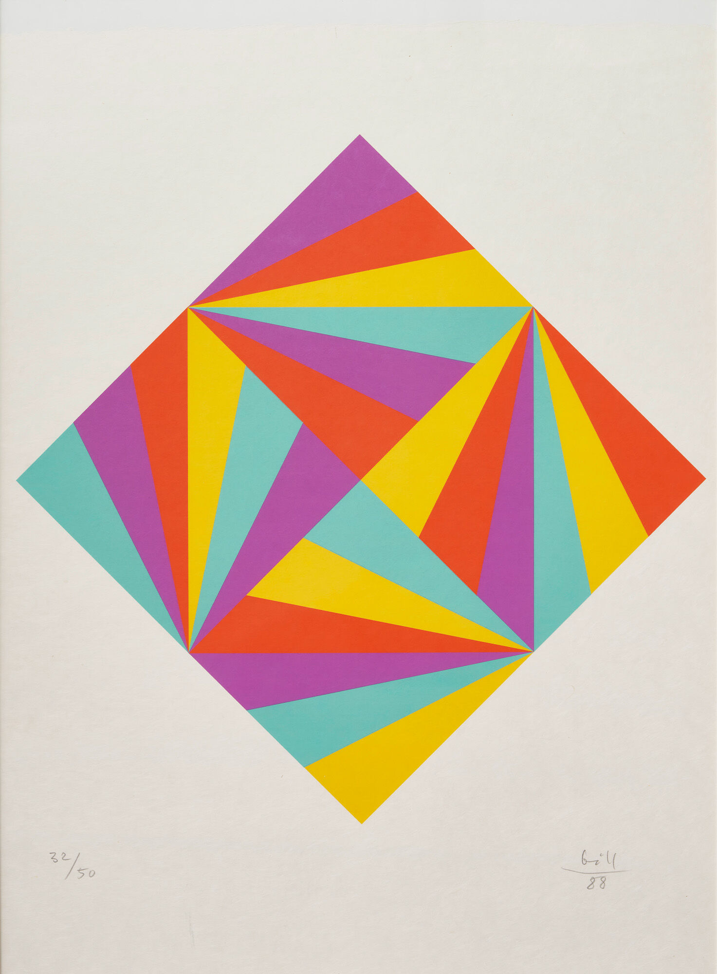 Picture "Rotation in Squares of Four" (1988) by Max Bill