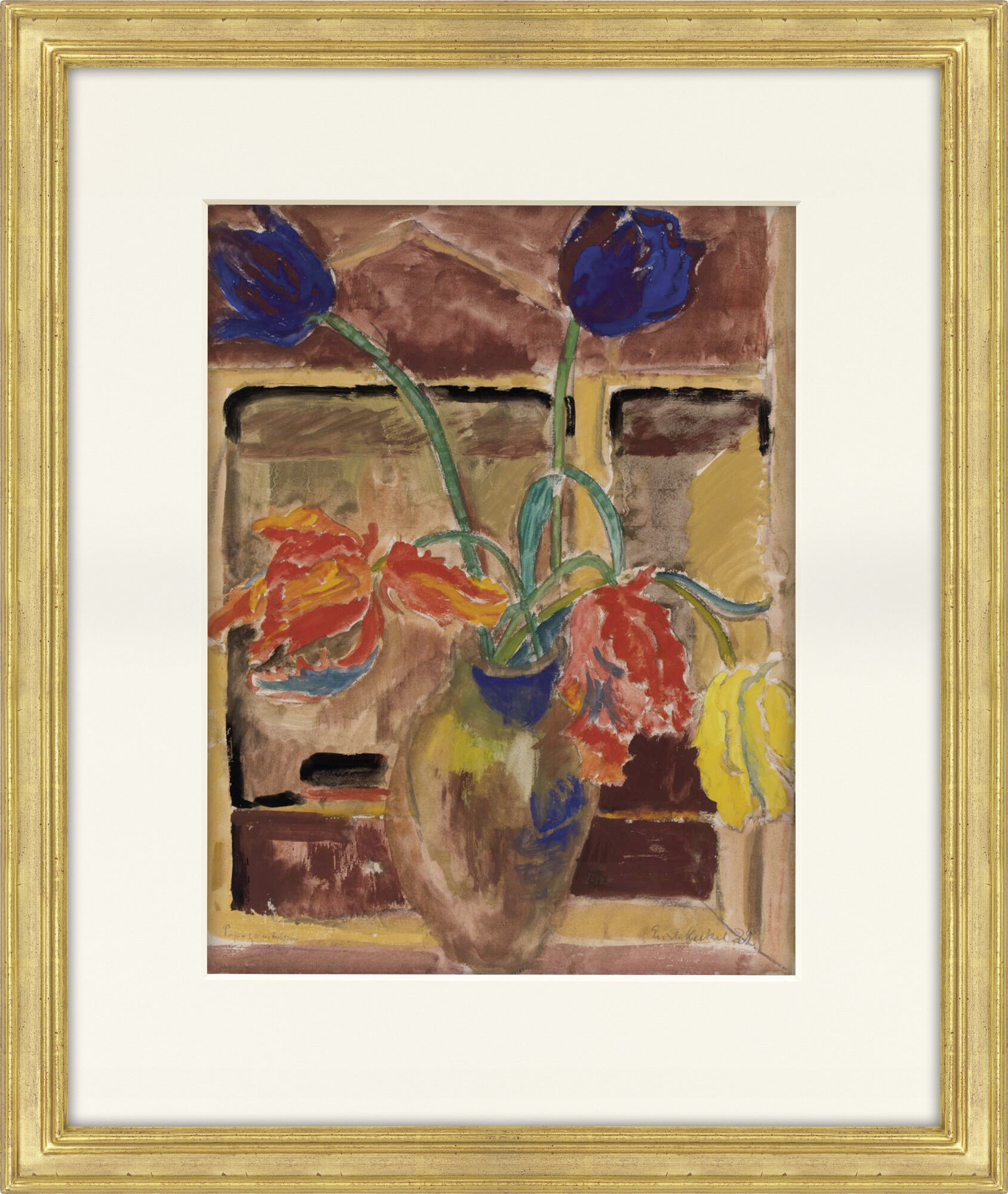 Picture "Parrot Tulips" (1922) (Unique piece) by Erich Heckel