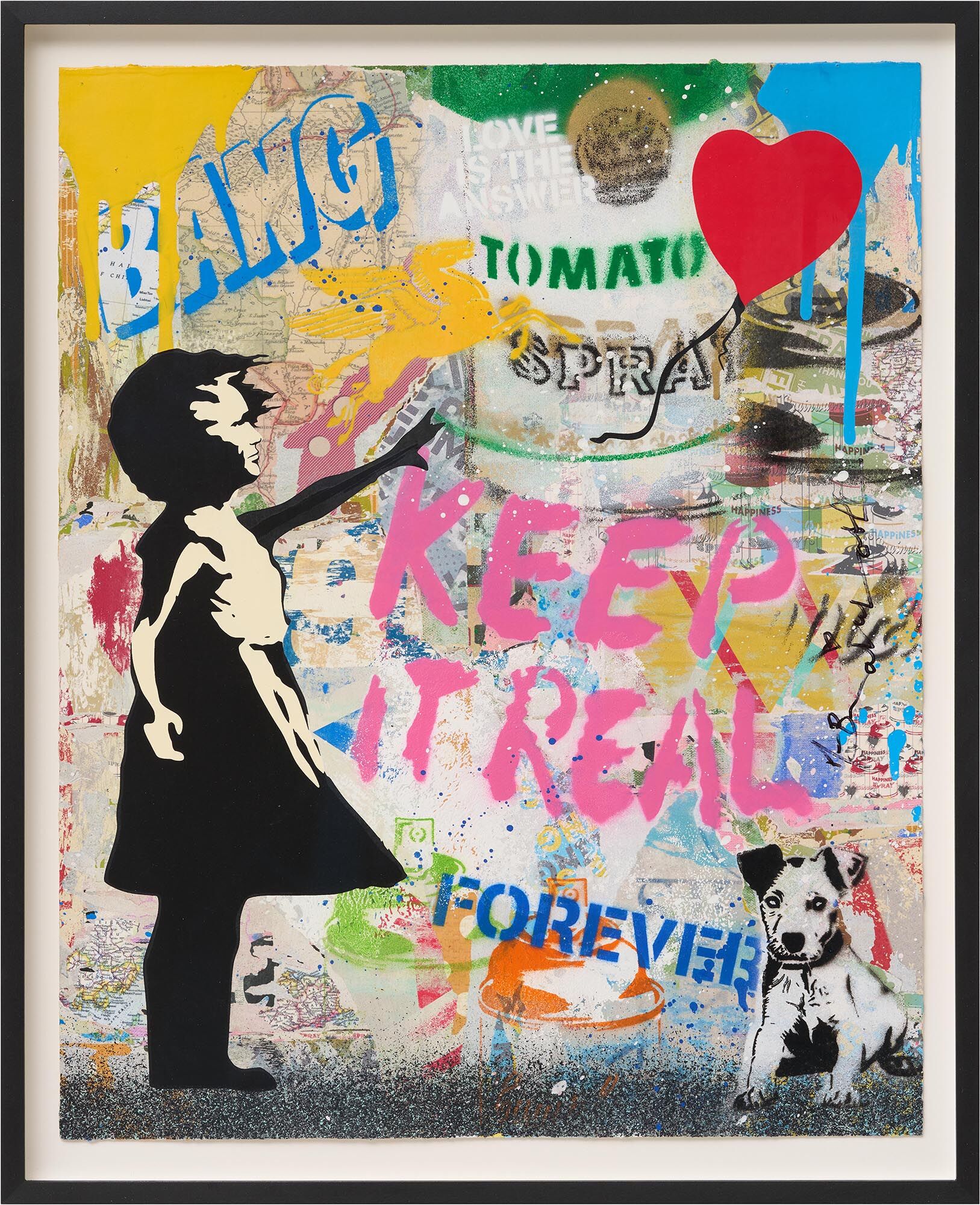 Bild "Beautiful Girl" (2026) (Unikat) von Mr. Brainwash
