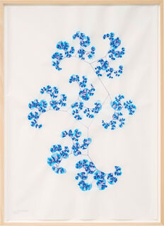 Picture "Flower #12 - blue" (2024) (Unique piece) by Fabian Gatermann