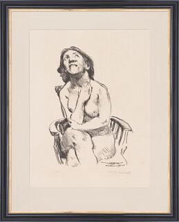 Tableau "Nu féminin dans un fauteuil" (1914) de Lovis Corinth