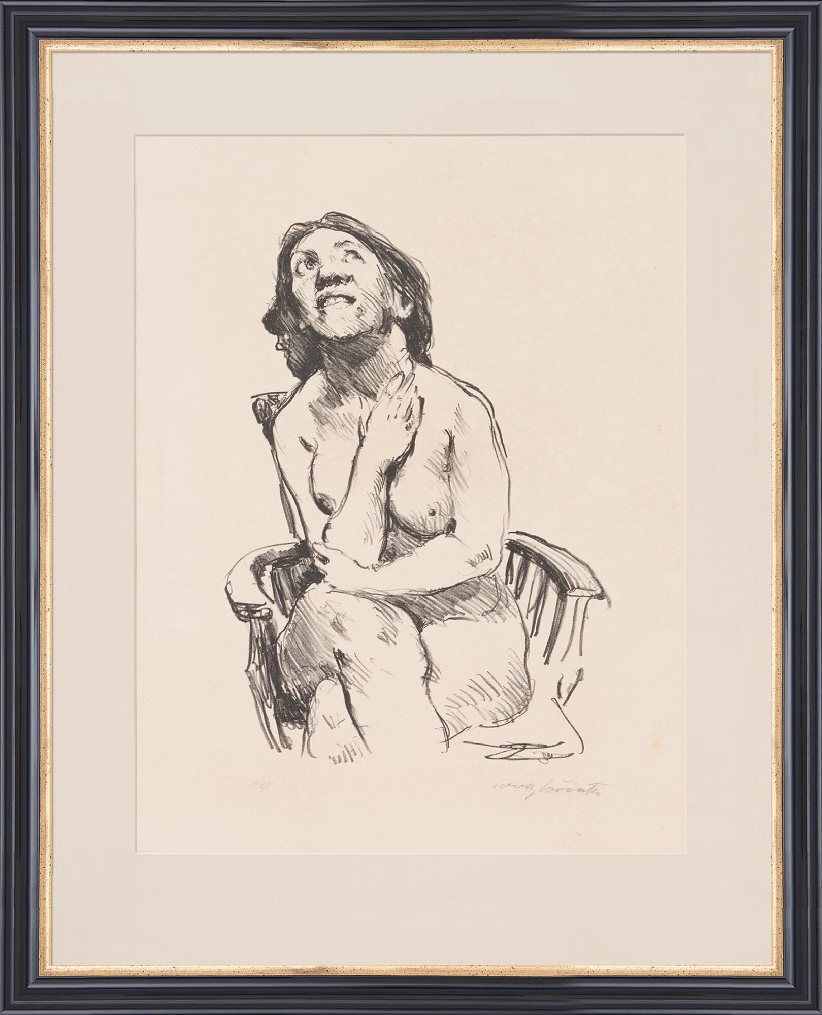 Tableau "Nu féminin dans un fauteuil" (1914) de Lovis Corinth