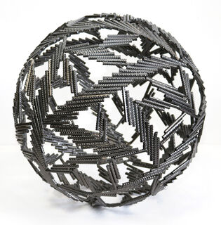 Skulptur "Sphere Smokey Metal" (2023) (Unikat)