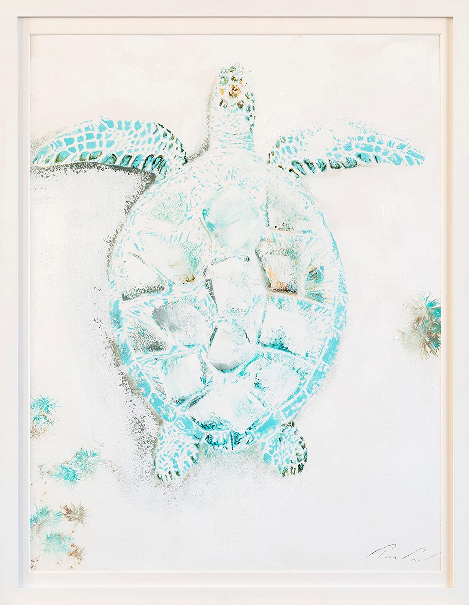 Bild "WHITE WILDERNESS | Sea Turtle" (2026) (Unikat) von Lezzueck Coosemans