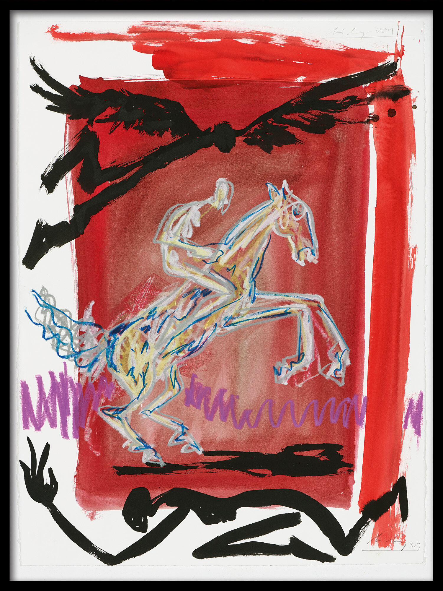 Bild "Springendes Pferd" (2023) (Exklusiv-Edition zu 45 Jahre ARTES) von Helge Leiberg