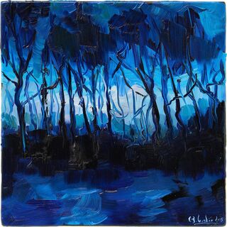 Bild "Blue Trees" (Unikat)