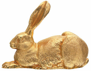 Sculpture "Dürer Hare", gold-plated bronze version