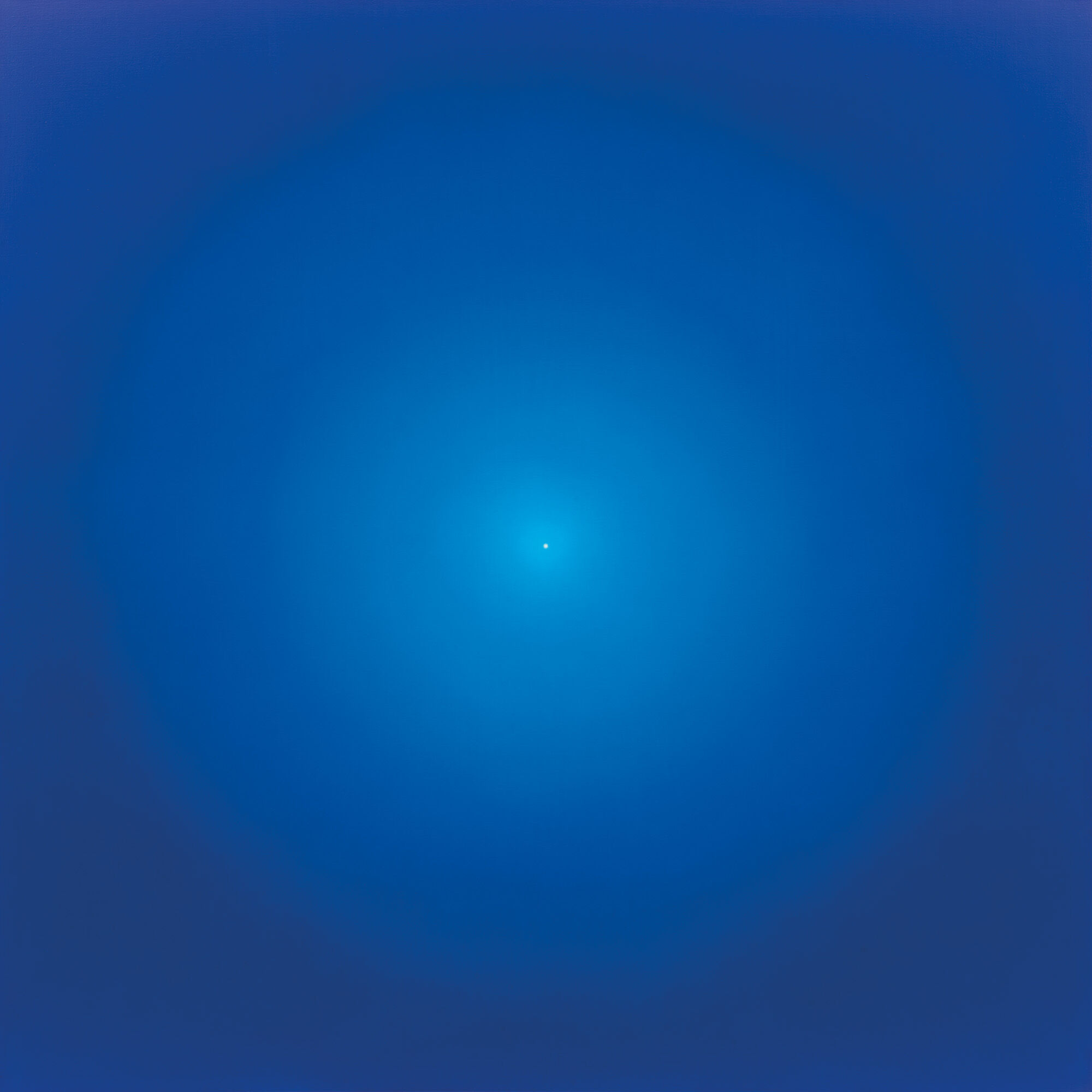 Bild "Punkt Weiß im Mangan Coelinblau" (2022) (Unikat) von Irina und Marina Fabrizius
