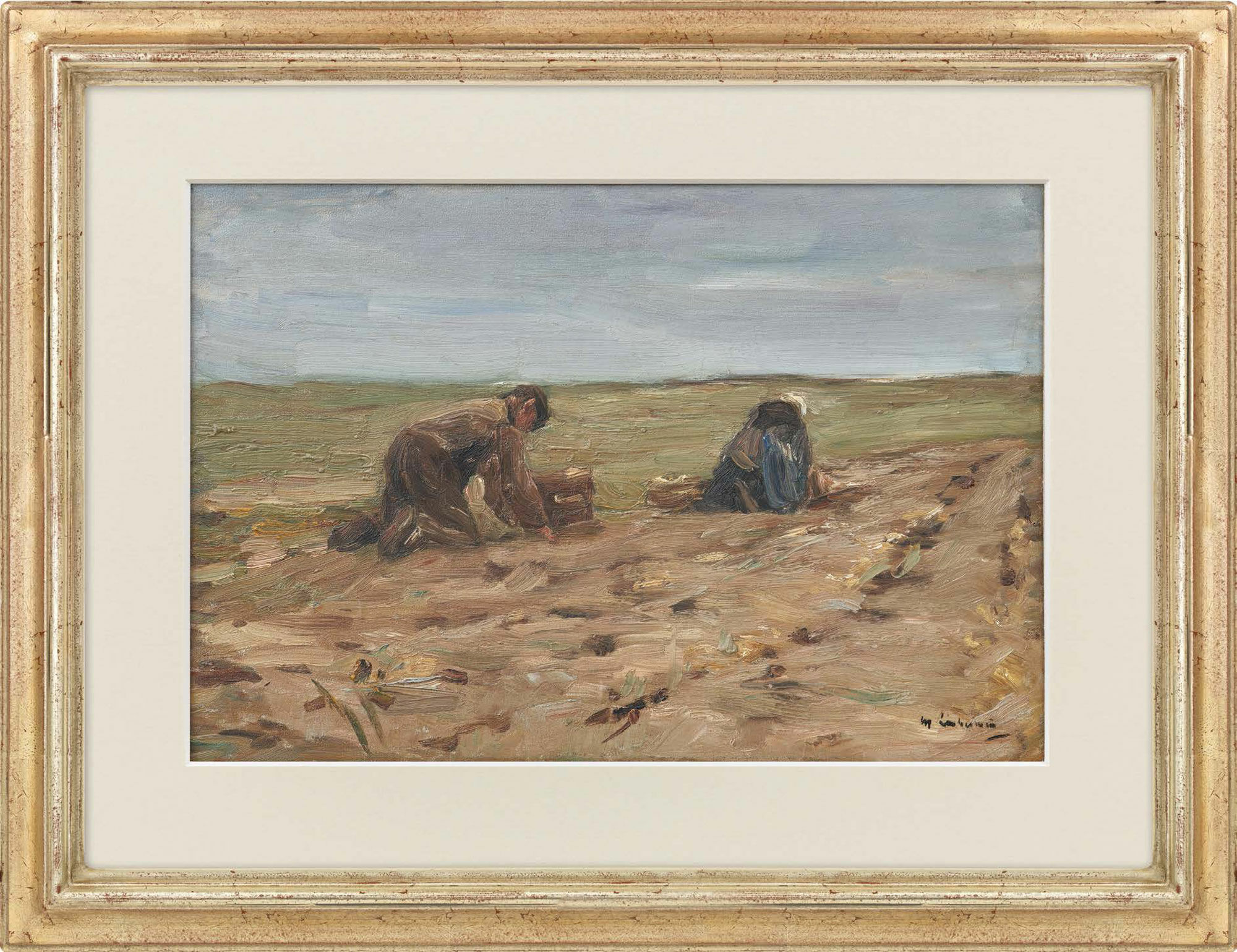 Bild "Kartoffelbuddler in den Dünen" (um 1894) (Unikat) von Max Liebermann