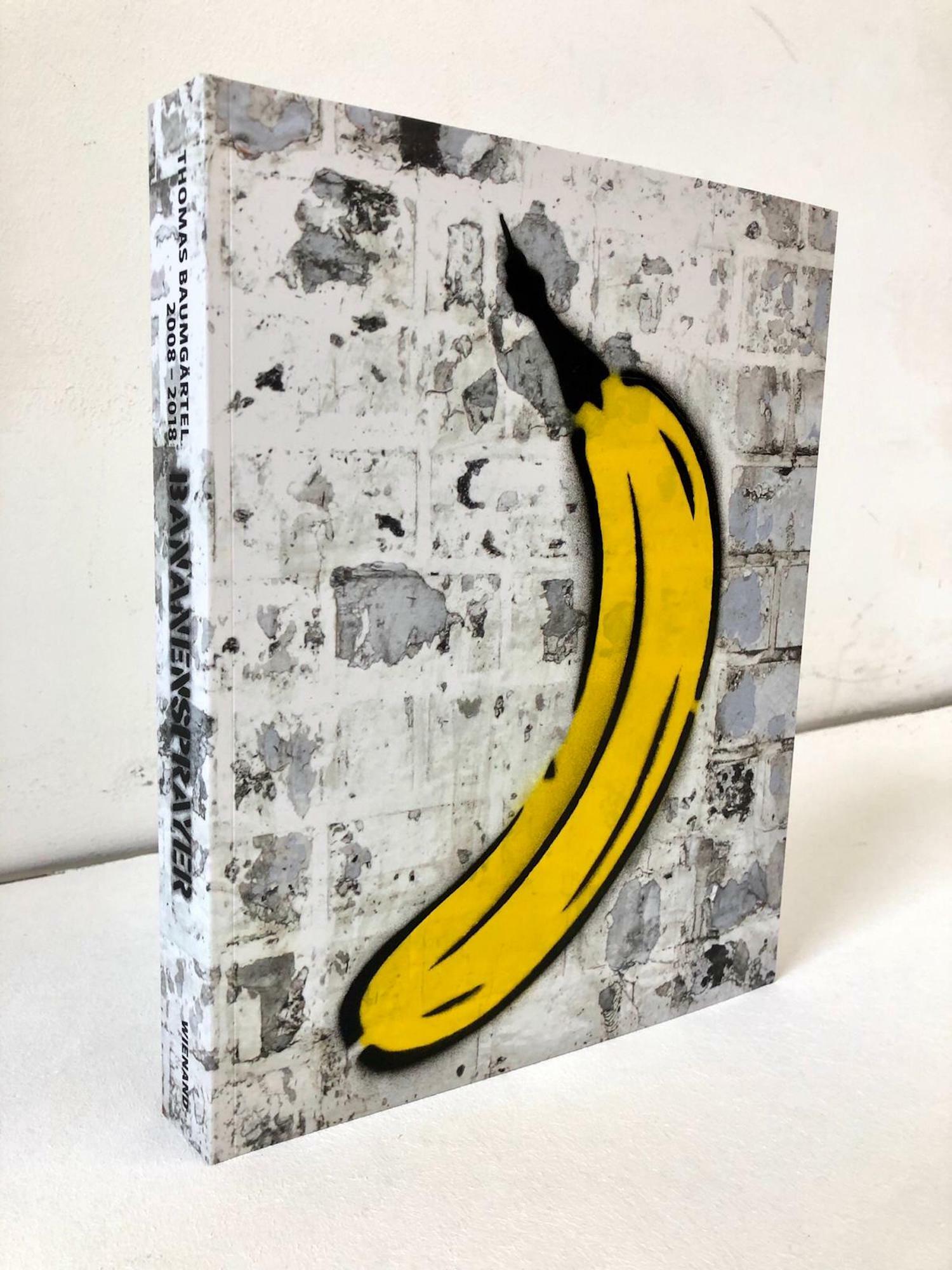 Object "Book with Hand-Sprayed Banana" (2019) by Thomas Baumgärtel