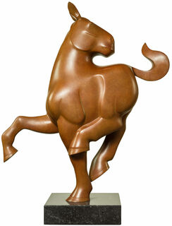 Skulptur "Pferd", Bronze braun