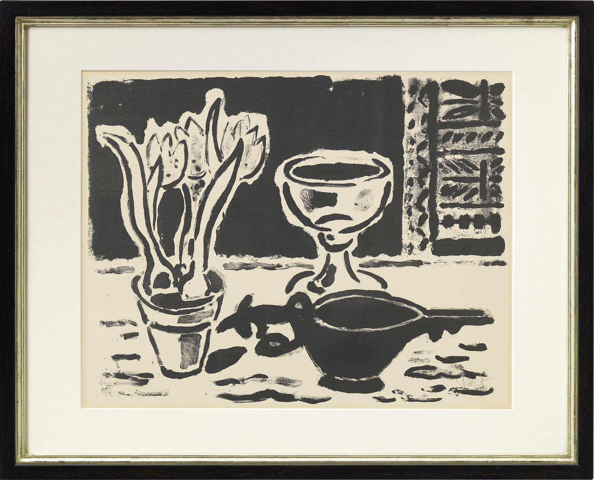 Picture "Still Life with Crocus Pot" (1953/54) by Karl Schmidt-Rottluff