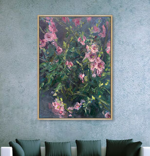 Tableau "La rose trémière de Margreet" (2019) (Pièce unique) de André Krigar