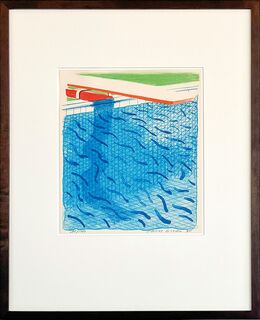 Bild "Pool made with paper and blue ink for book of paper pools" (1980)