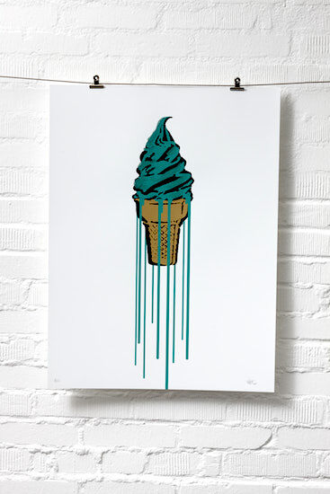 Picture "Green Glitter Icecream" (2015) by ELIOT theSuper