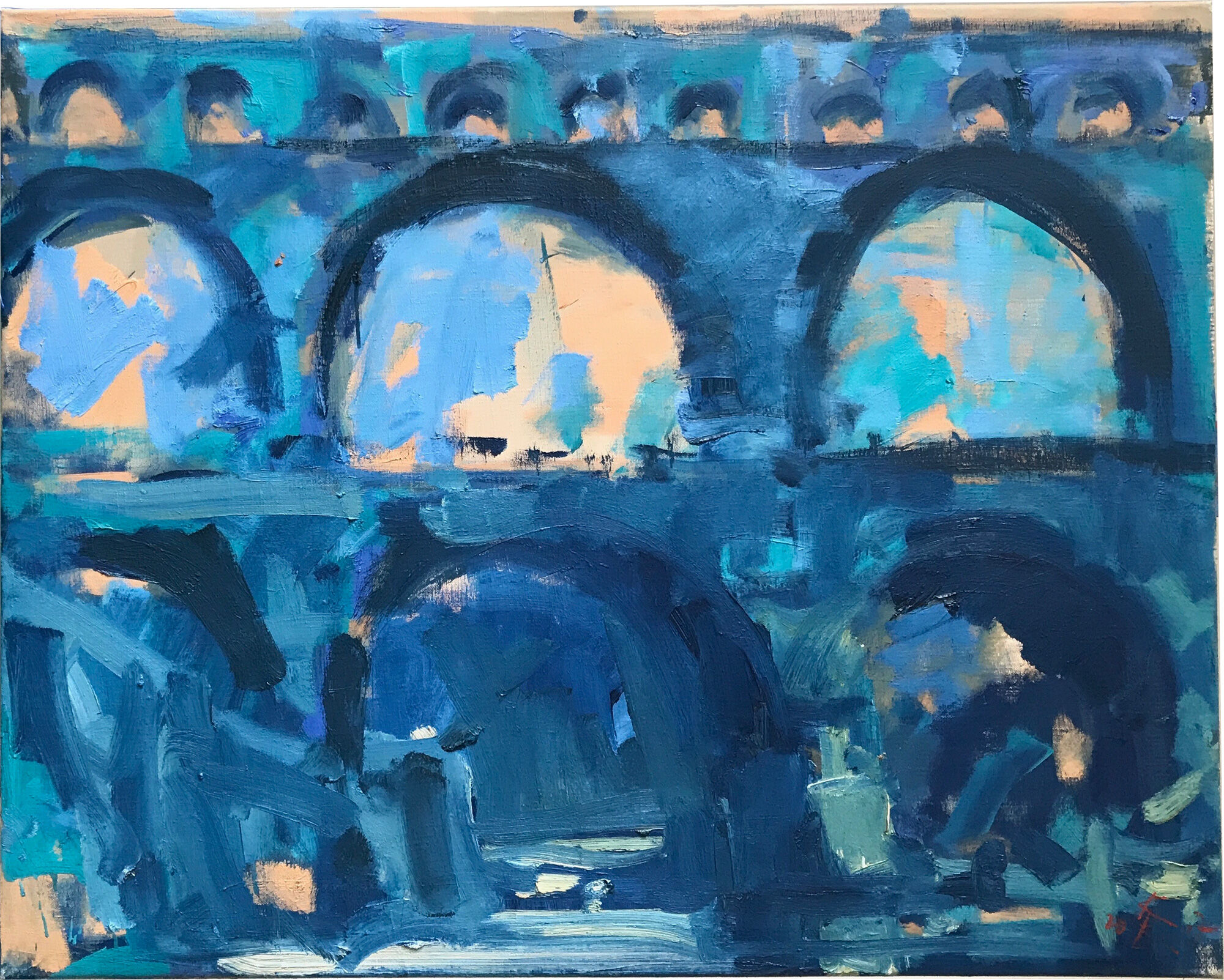 Picture "Pont du Gard" (2007) (Unique piece) by Wolf Bertram Becker