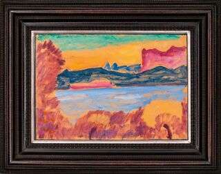 Bild "Landschaft Genfer See" (1915) (Unikat)