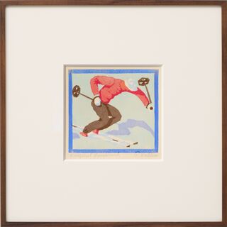 Picture "On the Downhill Turn" (around 1970) by Peter Waldner