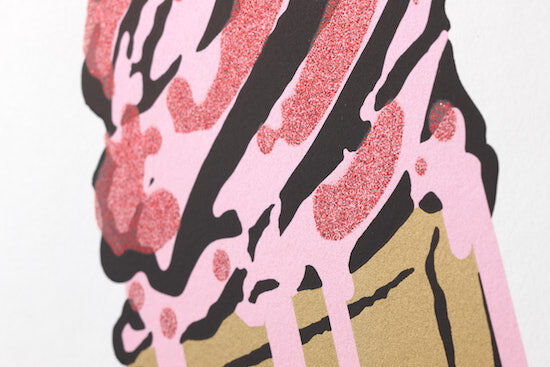 Bild "Pink Glitter Icecream" (2015) von ELIOT theSuper