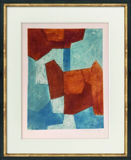 Bild "Composition bleue et rouge" (1965)