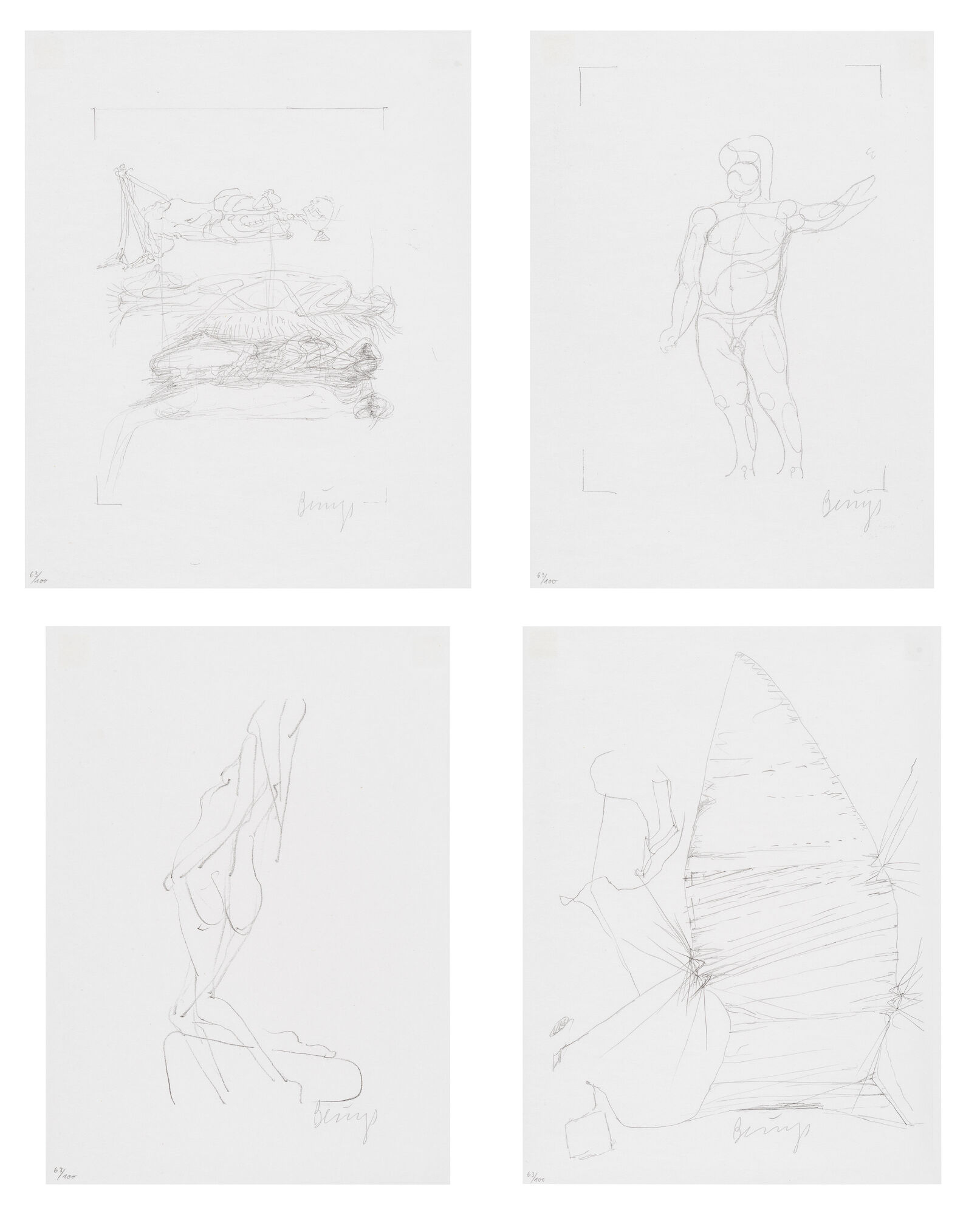 Picture "Drawings for Codices Madrid" (1975) by Joseph Beuys