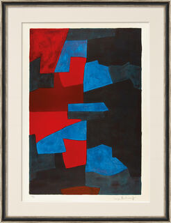 Picture "Composition rouge, bleue et noire" (1969) by Serge Poliakoff