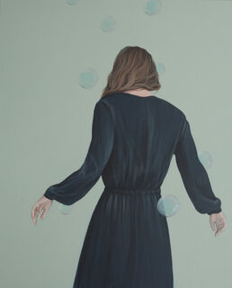 Bild "Und plötzlich ganz still, (Seifenblasen VI)" (2021) (Unikat) von Karoline Kroiß