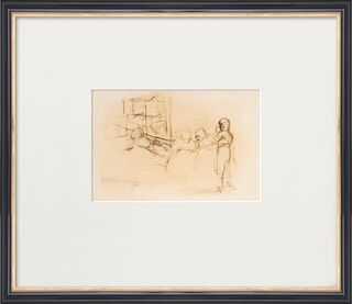 Tableau "Paysannes dans la salle de cuisine" (vers 1875) (Pièce unique) de Max Liebermann